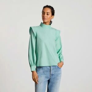 NWT Everlane The Wing-Shoulder Mockneck Top